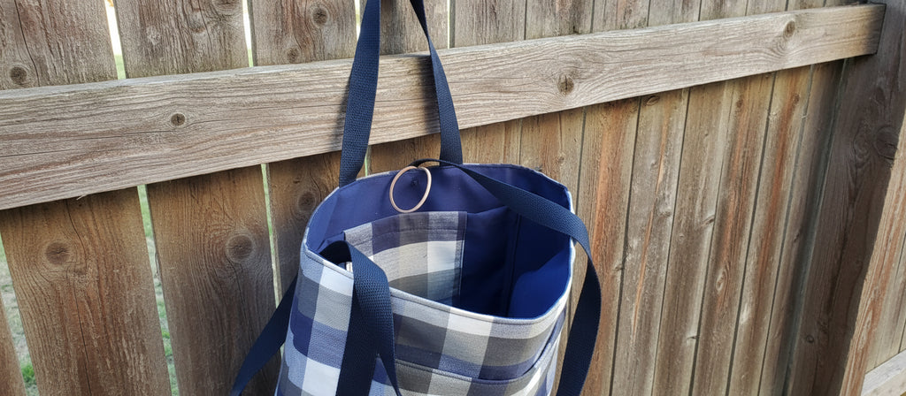 Plaid Jeans Tote