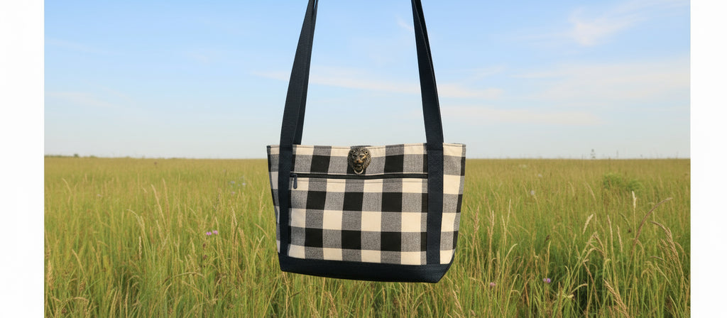 Plaid Jeans Tote
